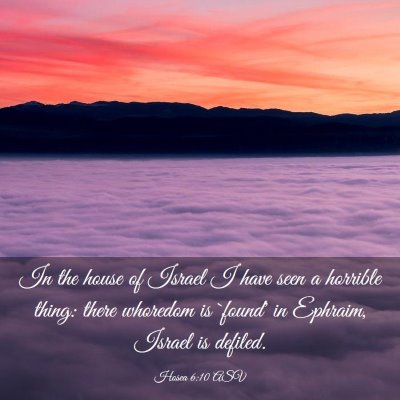 Picture 03 - Hosea 6:10 ASV - In the house of Israel I have seen a horrible - Bible Verse Picture