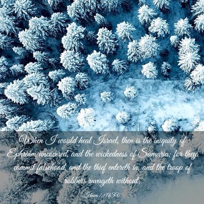 Picture 03 - Hosea 7:1 ASV - When I would heal Israel, then is the iniquity of - Bible Verse Picture