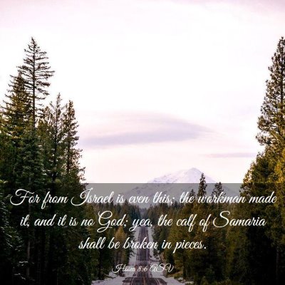 Picture 03 - Hosea 8:6 ASV - For from Israel is even this; the workman made - Bible Verse Picture