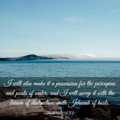 Picture 03 - Isaiah 14:23 ASV - I will also make it a possession for the - Bible Verse Picture