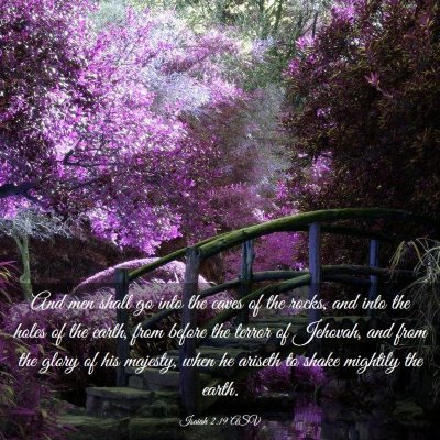 Picture 03 - Isaiah 2:19 ASV - And men shall go into the caves of the rocks, and - Bible Verse Picture