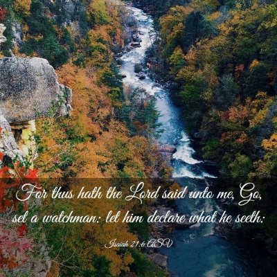 Picture 03 - Isaiah 21:6 ASV - For thus hath the Lord said unto me, Go, set a - Bible Verse Picture