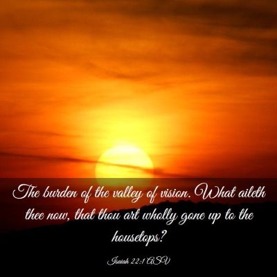 Picture 03 - Isaiah 22:1 ASV - The burden of the valley of vision. What aileth - Bible Verse Picture