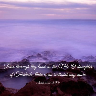Picture 03 - Isaiah 23:10 ASV - Pass through thy land as the Nile, O daughter of - Bible Verse Picture