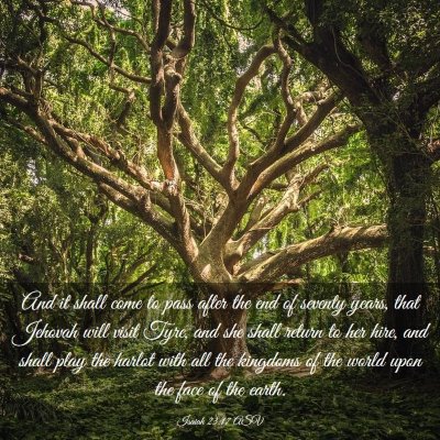 Picture 03 - Isaiah 23:17 ASV - And it shall come to pass after the end of - Bible Verse Picture