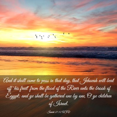 Picture 03 - Isaiah 27:12 ASV - And it shall come to pass in that day, that - Bible Verse Picture