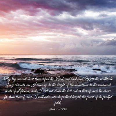 Picture 03 - Isaiah 37:24 ASV - By thy servants hast thou defied the Lord, and - Bible Verse Picture
