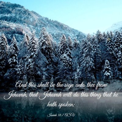 Picture 03 - Isaiah 38:7 ASV - And this shall be the sign unto thee from - Bible Verse Picture