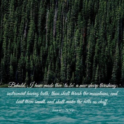 Picture 03 - Isaiah 41:15 ASV - Behold, I have made thee `to be' a new sharp - Bible Verse Picture