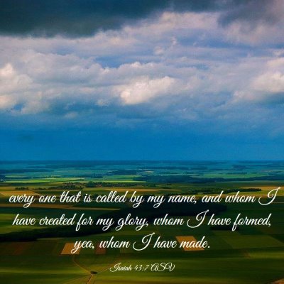 Picture 03 - Isaiah 43:7 ASV - every one that is called by my name, and whom I - Bible Verse Picture
