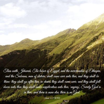 Picture 03 - Isaiah 45:14 ASV - Thus saith Jehovah, The labor of Egypt, and the - Bible Verse Picture