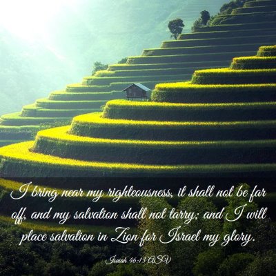 Picture 03 - Isaiah 46:13 ASV - I bring near my righteousness, it shall not be - Bible Verse Picture