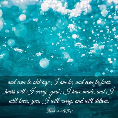 Picture 03 - Isaiah 46:4 ASV - and even to old age I am he, and even to hoar - Bible Verse Picture