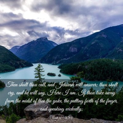Picture 03 - Isaiah 58:9 ASV - Then shalt thou call, and Jehovah will answer; - Bible Verse Picture