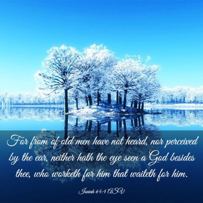 Picture 03 - Isaiah 64:4 ASV - For from of old men have not heard, nor perceived - Bible Verse Picture