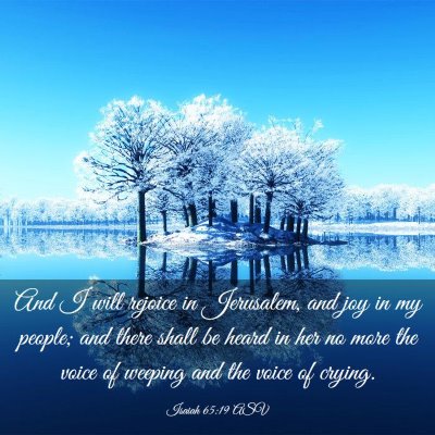 Picture 03 - Isaiah 65:19 ASV - And I will rejoice in Jerusalem, and joy in my - Bible Verse Picture