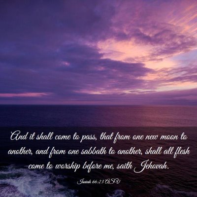 Picture 03 - Isaiah 66:23 ASV - And it shall come to pass, that from one new moon - Bible Verse Picture