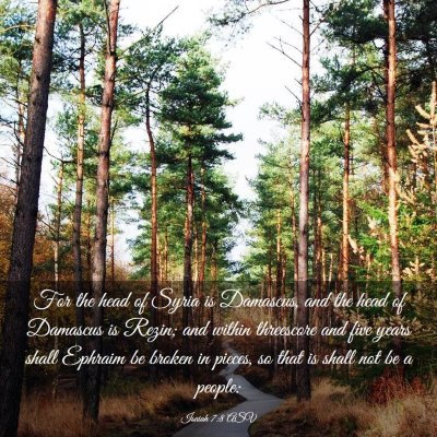 Picture 03 - Isaiah 7:8 ASV - For the head of Syria is Damascus, and the head - Bible Verse Picture