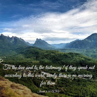 Picture 03 - Isaiah 8:20 ASV - To the law and to the testimony! if they speak - Bible Verse Picture