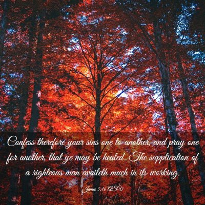 Picture 03 - James 5:16 ASV - Confess therefore your sins one to another, and - Bible Verse Picture