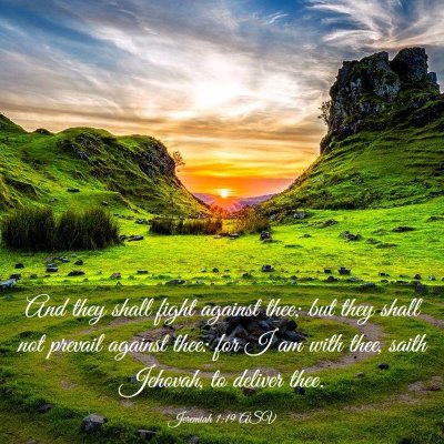 Picture 03 - Jeremiah 1:19 ASV - And they shall fight against thee; but they shall - Bible Verse Picture