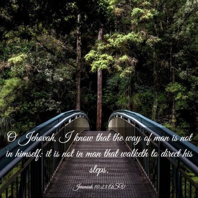 Picture 03 - Jeremiah 10:23 ASV - O Jehovah, I know that the way of man is not in - Bible Verse Picture