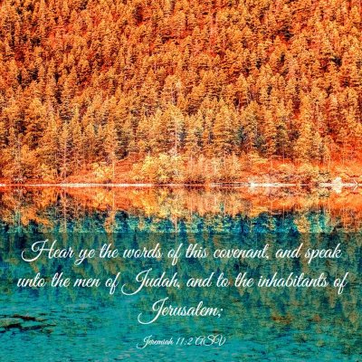 Picture 03 - Jeremiah 11:2 ASV - Hear ye the words of this covenant, and speak - Bible Verse Picture