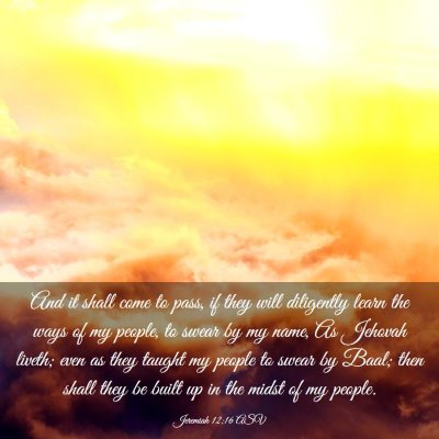 Picture 03 - Jeremiah 12:16 ASV - And it shall come to pass, if they will - Bible Verse Picture