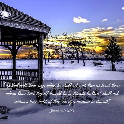 Picture 03 - Jeremiah 13:21 ASV - What wilt thou say, when he shall set over thee - Bible Verse Picture