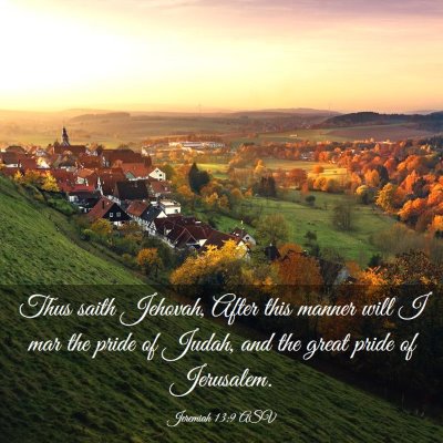 Picture 03 - Jeremiah 13:9 ASV - Thus saith Jehovah, After this manner will I mar - Bible Verse Picture