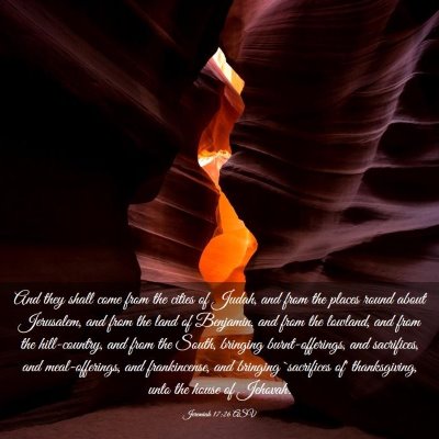 Picture 03 - Jeremiah 17:26 ASV - And they shall come from the cities of Judah, and - Bible Verse Picture