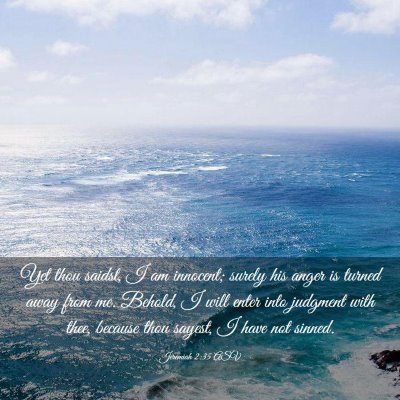 Picture 03 - Jeremiah 2:35 ASV - Yet thou saidst, I am innocent; surely his anger - Bible Verse Picture