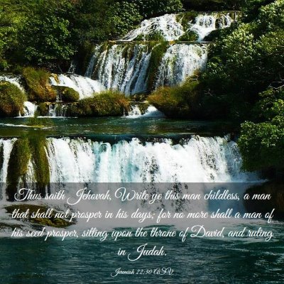 Picture 03 - Jeremiah 22:30 ASV - Thus saith Jehovah, Write ye this man childless, - Bible Verse Picture