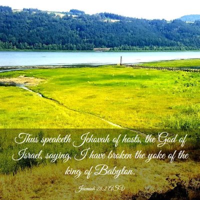 Picture 03 - Jeremiah 28:2 ASV - Thus speaketh Jehovah of hosts, the God of - Bible Verse Picture