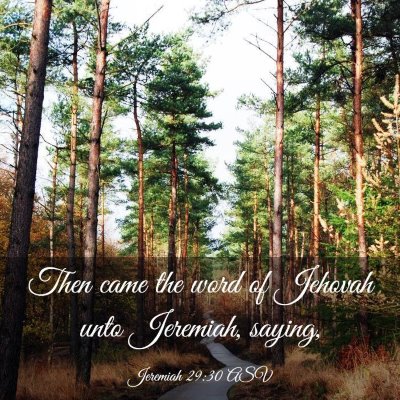 Picture 03 - Jeremiah 29:30 ASV - Then came the word of Jehovah unto Jeremiah, - Bible Verse Picture