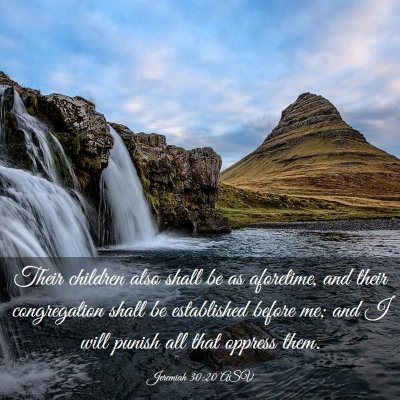 Picture 03 - Jeremiah 30:20 ASV - Their children also shall be as aforetime, and - Bible Verse Picture