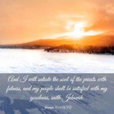 Picture 03 - Jeremiah 31:14 ASV - And I will satiate the soul of the priests with - Bible Verse Picture