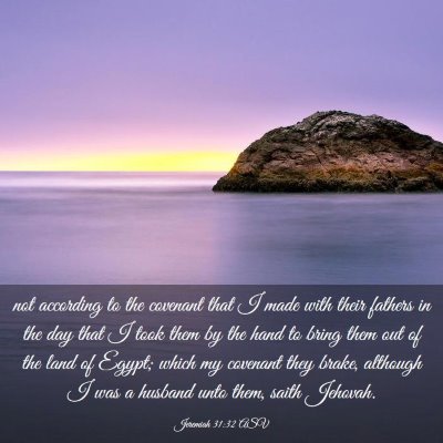 Picture 03 - Jeremiah 31:32 ASV - not according to the covenant that I made with - Bible Verse Picture