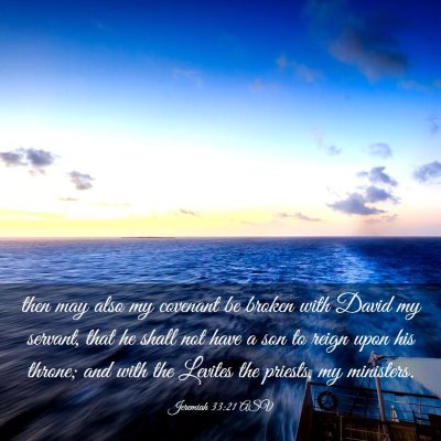 Picture 03 - Jeremiah 33:21 ASV - then may also my covenant be broken with David my - Bible Verse Picture