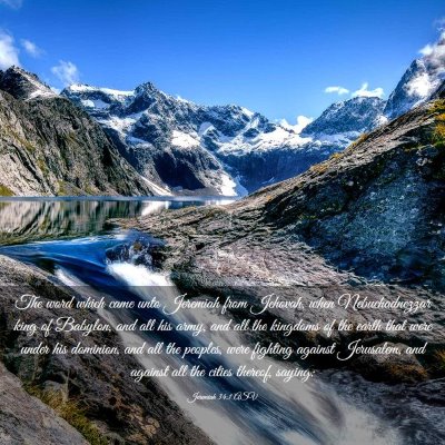 Picture 03 - Jeremiah 34:1 ASV - The word which came unto Jeremiah from Jehovah, - Bible Verse Picture