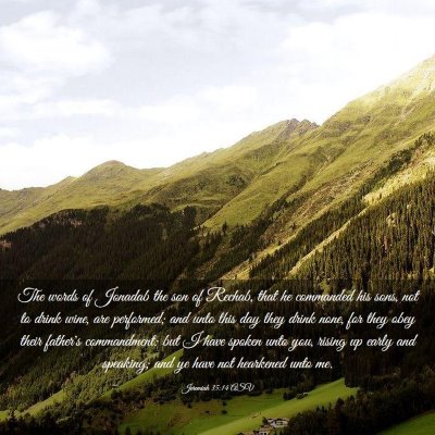 Picture 03 - Jeremiah 35:14 ASV - The words of Jonadab the son of Rechab, that he - Bible Verse Picture