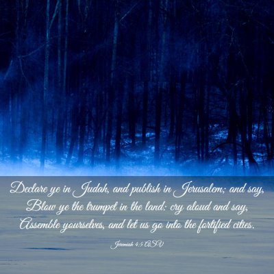 Picture 03 - Jeremiah 4:5 ASV - Declare ye in Judah, and publish in Jerusalem; - Bible Verse Picture