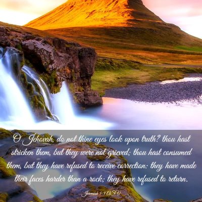 Picture 03 - Jeremiah 5:3 ASV - O Jehovah, do not thine eyes look upon truth? - Bible Verse Picture