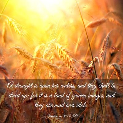 Picture 03 - Jeremiah 50:38 ASV - A drought is upon her waters, and they shall be - Bible Verse Picture