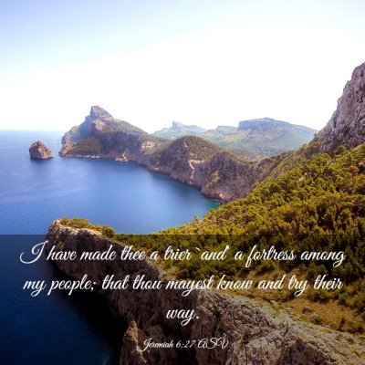 Picture 03 - Jeremiah 6:27 ASV - I have made thee a trier `and' a fortress among - Bible Verse Picture