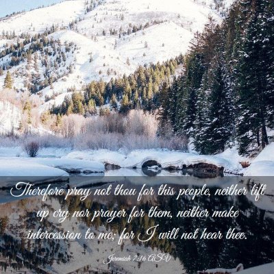 Picture 03 - Jeremiah 7:16 ASV - Therefore pray not thou for this people, neither - Bible Verse Picture