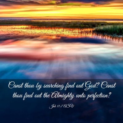 Picture 03 - Job 11:7 ASV - Canst thou by searching find out God? Canst thou - Bible Verse Picture