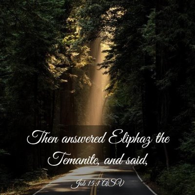 Picture 03 - Job 15:1 ASV - Then answered Eliphaz the Temanite, and - Bible Verse Picture