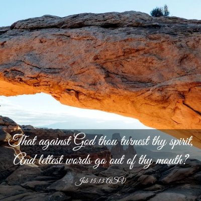 Picture 03 - Job 15:13 ASV - That against God thou turnest thy spirit, And - Bible Verse Picture
