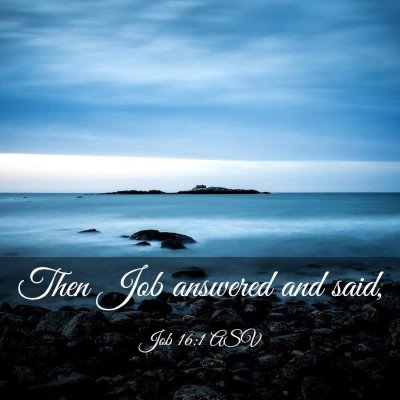 Picture 03 - Job 16:1 ASV - Then Job answered and - Bible Verse Picture